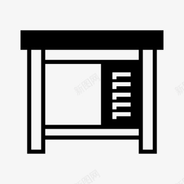 办公桌背景装饰办公桌装饰家具图标图标