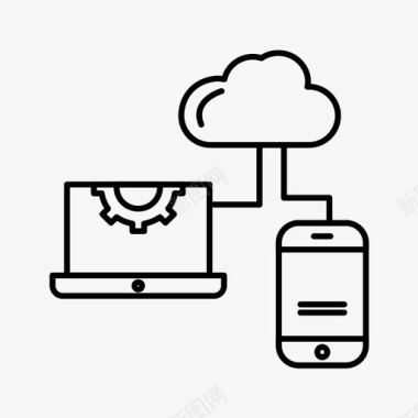 云服务器服务器云笔记本电脑图标图标