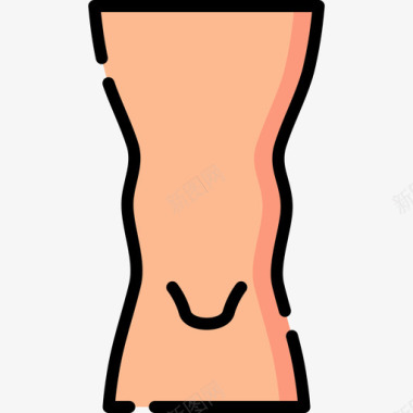 膝盖人体5线颜色图标图标