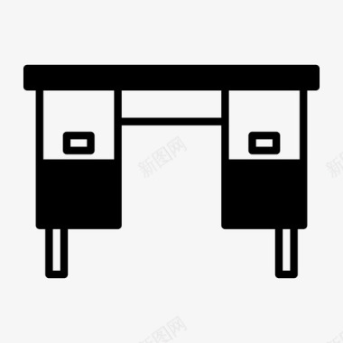 办公装饰办公桌装饰家具图标图标