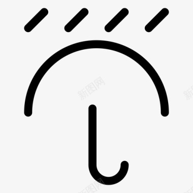 雨伞雨降雨阵雨图标图标