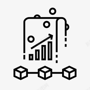 区块链技术区块链连接加密图标图标