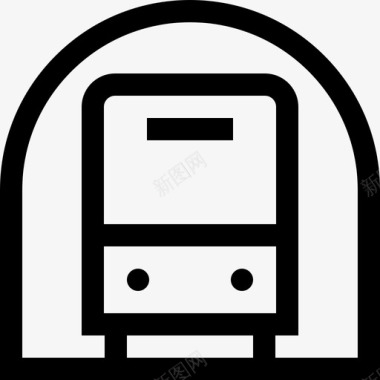 公共交通标识地铁公共交通17直线图标图标