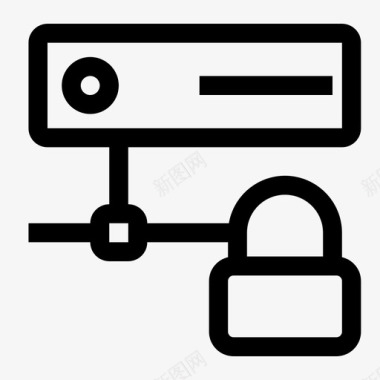 服务器锁数据库网络图标图标