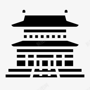 韩国庆功宫韩国建筑地标图标图标