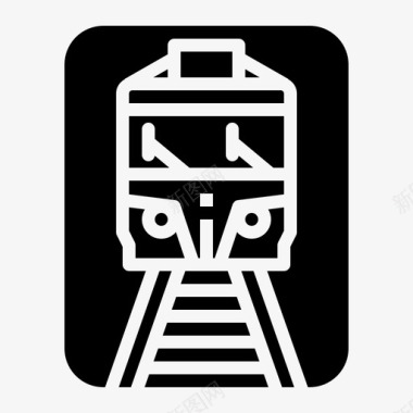 公共交通标识车站公共交通13号实心图标图标