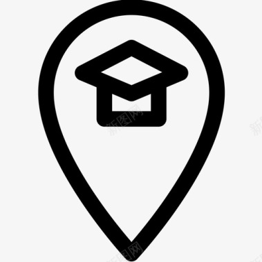 大学标志位置49大学线性图标图标