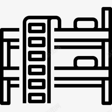 床简笔画床双层床宿舍图标图标