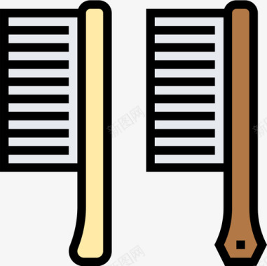 毛刷蜂房9线颜色图标图标