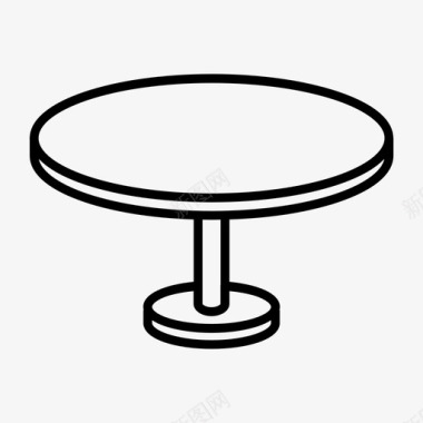 桌子餐桌圆桌图标图标