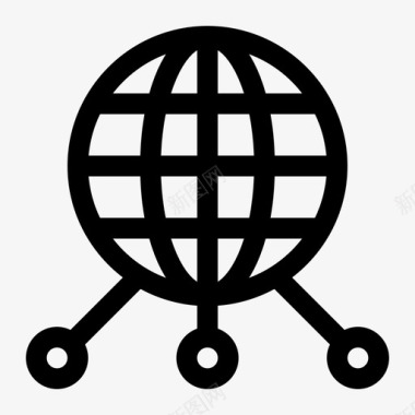 服务器全球连接网络图标图标