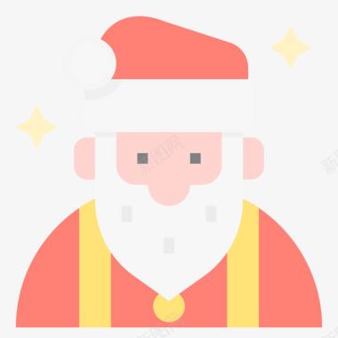 圣诞老人冬季和圣诞节1平铺图标图标