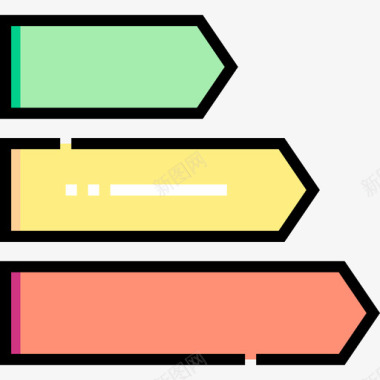 等级分化能量等级电工工具和元件10线性颜色图标图标