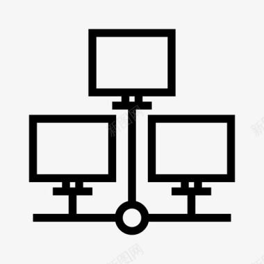 服务器计算机计算连接图标图标