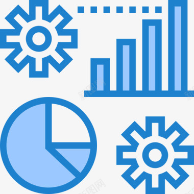 网络大数据管理数据和网络管理5蓝色图标图标
