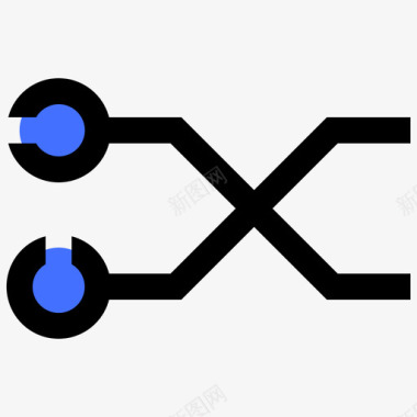 蓝色时尚科技图电路信息图7蓝色图标图标