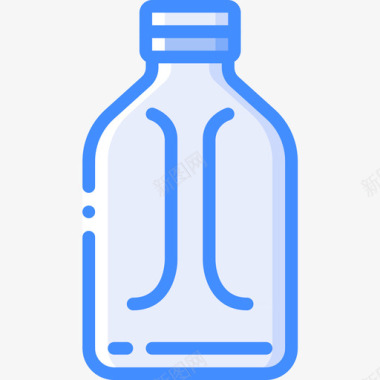奶瓶容器4蓝色图标图标