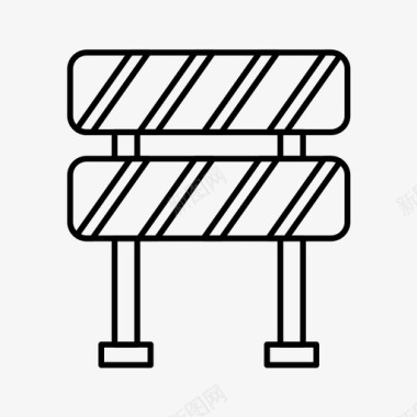 请勿停车障碍物施工停车图标图标