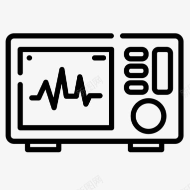 粉色心电图心电图医学146直线型图标图标