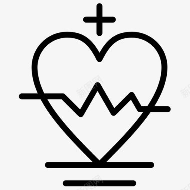 心电图心脏心电图心率图标图标