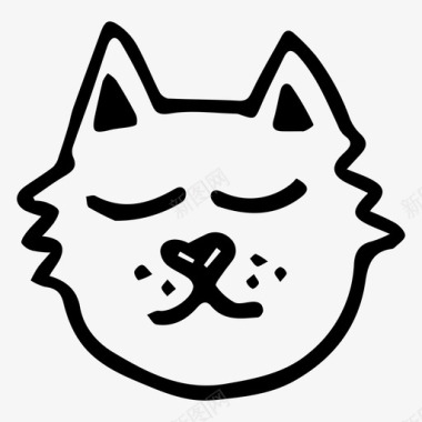 相框素描猫动物小猫图标图标