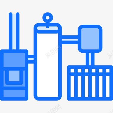 暖气水管工14蓝色图标图标