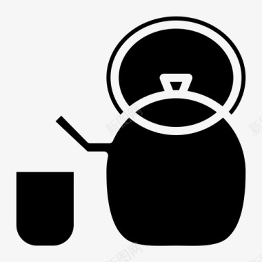 茶壶节日人物图标图标