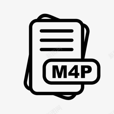 m4p文件扩展名文件格式文件类型集合图标包图标