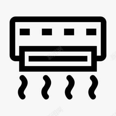 空调滤清器空调冷风冷却器图标图标
