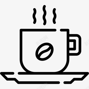 咖啡59号酒吧直列式图标图标