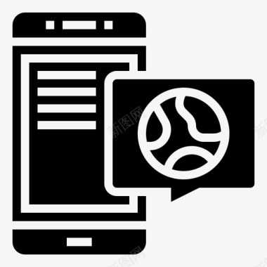 手机抖音应用网站智能手机应用程序3字形图标图标