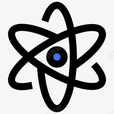 分子科学128蓝色图标图标