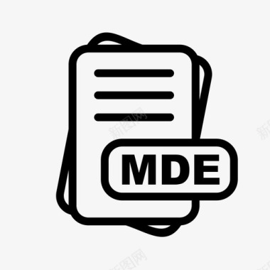 PDF文件格式mde文件扩展名文件格式文件类型集合图标包图标