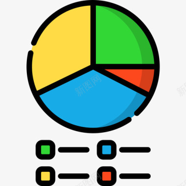 饼苹饼图经济型46线形颜色图标图标