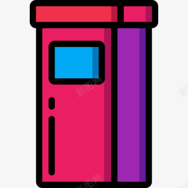酒盒容器5线性颜色图标图标