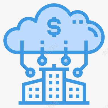 金融科技大厦31号蓝色图标图标