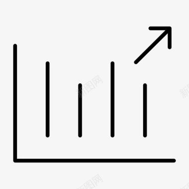 增长曲线图统计图形增长图标图标