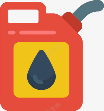 石油石油和天然气5平坦图标图标