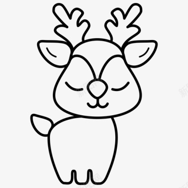 小鹿婴儿卡通图标图标