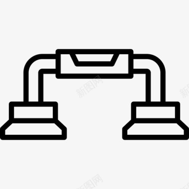 新闻线型图标俯卧撑健身105直线型图标图标