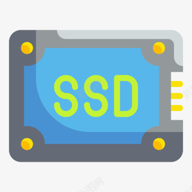 ssdSsd驱动器计算机硬件25扁平图标图标