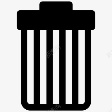 垃圾桶垃圾箱删除垃圾桶图标图标