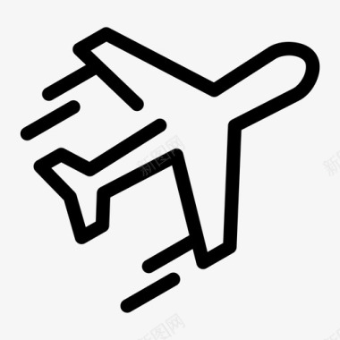流行航班运输飞机旅行图标图标