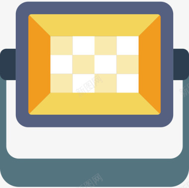 聚光灯照明2平面图标图标