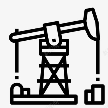 石油处理泵千斤顶石油1线性图标图标