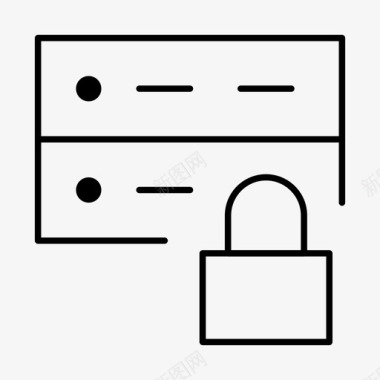 服务器数据库锁服务器图标图标