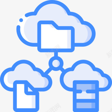云计算信息技术10蓝色图标图标