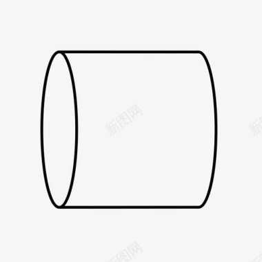 圆柱形状几何图标图标