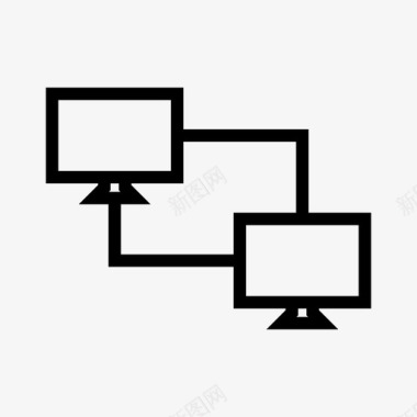 显示框通信显示监视器图标图标