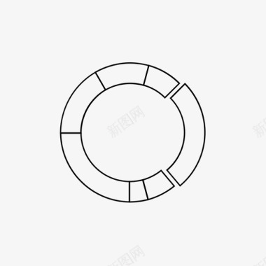 上月饼饼图财务图表图标图标